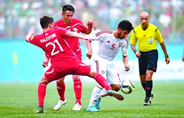 "تعادل الإمارات مع فلسطين في لقاء الذهاب البيان"