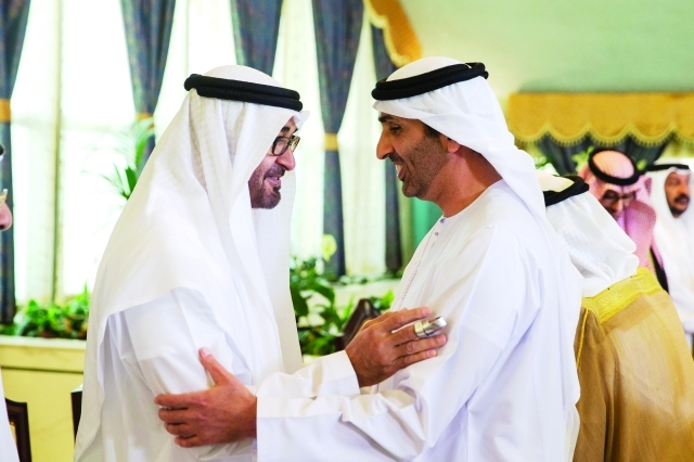 "محمد بن زايد مهنئاً سعيد بن زايد"