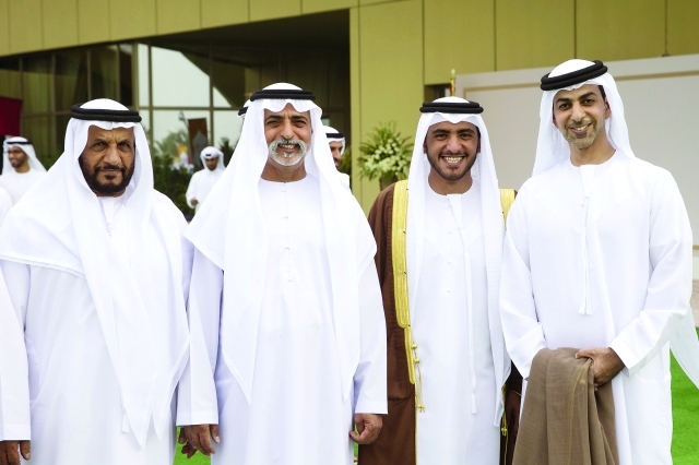 "عمر بن زايد ونهيان بن مبارك وأحمد بن ناصر"