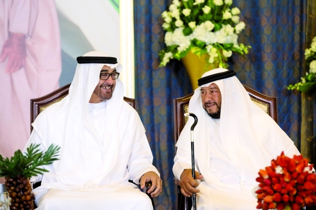 "محمد بن زايد في حديث مع سلطان بن زايد"
