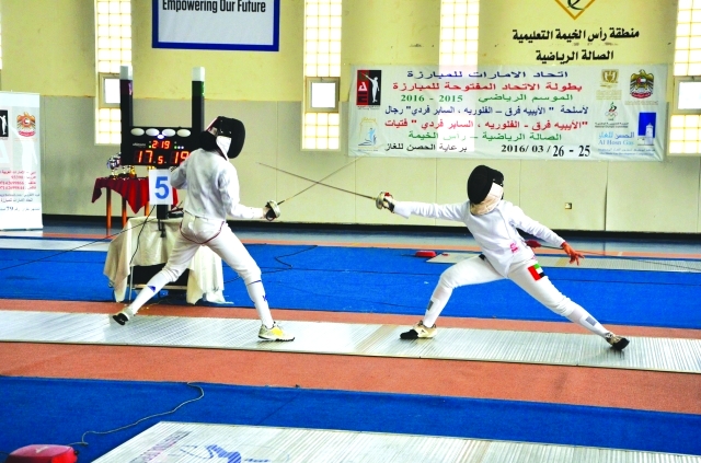 "■ جانب من منافسات بطولة الاتحاد المفتوحة"