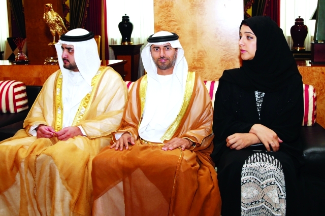 "■ مكتوم بن محمد وسهيل المزروعي وريم الهاشمي"