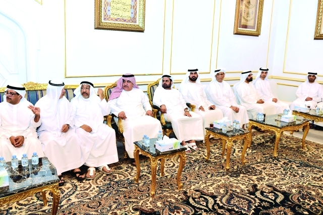 "■ خلال العزاء في فقيد الوطن"