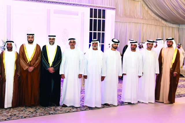 "■ سلطان بن محمد بن سلطان وراشد بن سعود المعلا وسرور بن محمد وسيف بن زايد ومنصور بن محمد ونهيان بن مبارك وأحمد وعبد العزيز وراشد النعيمي"