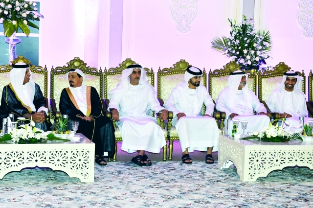 "■ حميد النعيمي وسعود بن صقر وسيف بن زايد ومنصور بن محمد ونهيان بن مبارك وأحمد بن حميد النعيمي"