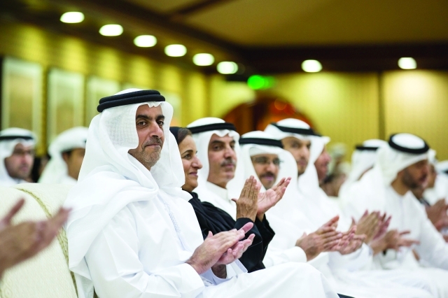 "■ سيف بن زايد ولبنى القاسمي وعبد العزيز الغرير"