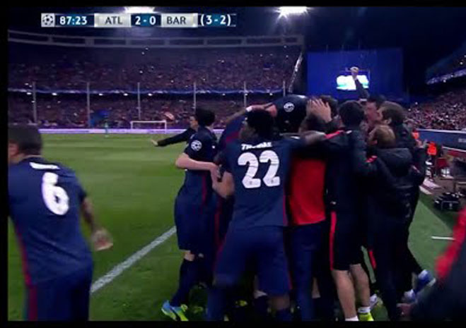 فيديو..اتلتيكو مدريد يجرد برشلونة من اللقب ويلحق بنصف النهائي
