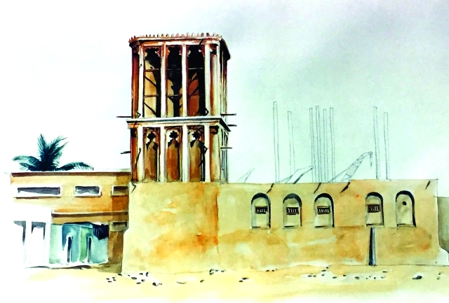 "■ لوحات كريستوف تظهر الكثير من التفاصيل الخاصة بالبيوت التراثية"