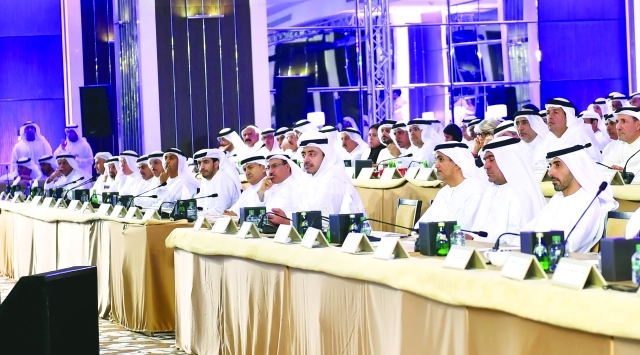 "عبدالله بن زايد خلال مشاركته في الملتقى العاشر لسفراء ورؤساء البعثات التمثيلية | وام"
