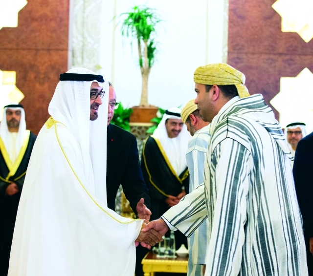 "محمد بن زايد مرحباً بمولاي يوسف العلوي"