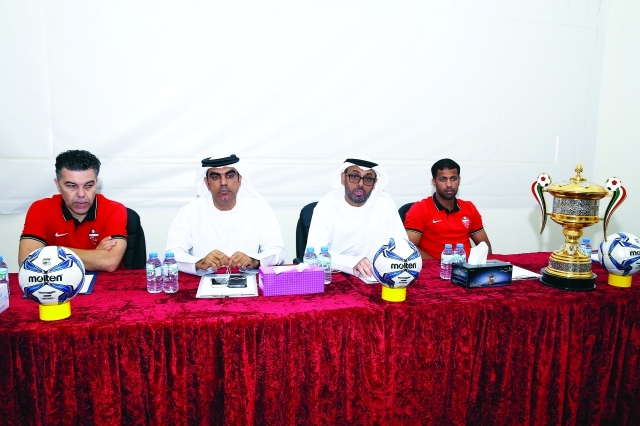 "■ مدرب وكابتن الأهلي خلال المؤتمر الصحافي أمس | البيان"