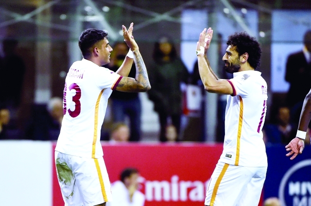 "■ المصري محمد صلاح هداف روما في مباراة فريقه الأخيرة بالدوري الإيطالي | البيان"