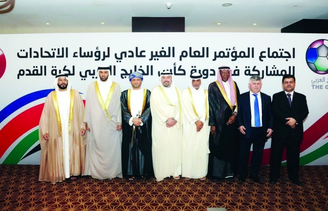"■ مروان بن غليطة خلال مشاركته في اجتماع رؤساء الاتحادات الخليجية | البيان"