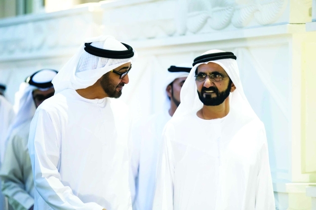 "■ محمد بن راشد في حديث مع محمد بن زايد"