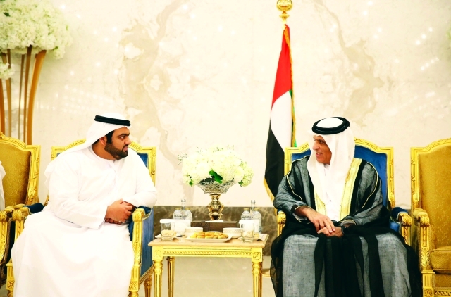 "■ سعود بن صقر مستقبلاً محمد بن حمد الشرقي"