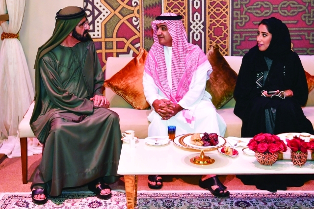 "محمد بن راشد ومنى المري ووليد الإبراهيم"