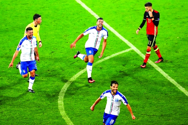 "■ إيطاليا تفوقت على بلجيكا | أف ب"