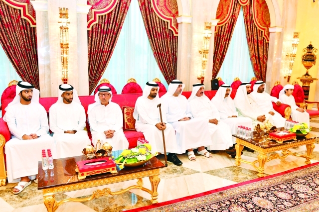"■ أحمد بن سعيد وحشر بن مكتوم ومحمد بن راشد بن محمد وأحمد بن سعود ومحمد الشيباني ومحمد المر وعبدالغفار حسين"