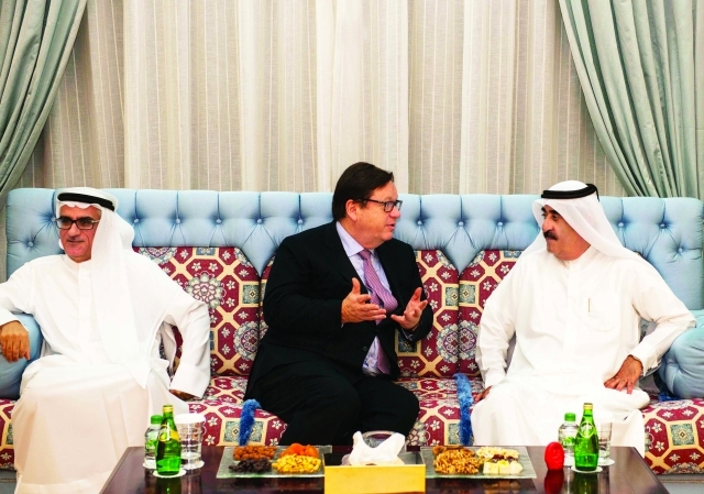 "■ سعود المعلا يتلقى التهاني بالشهر الفضيل"