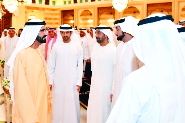 "■ محمد بن راشد وحمدان بن محمد وأحمد بن سعيد وأحمد بن محمد"