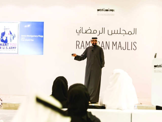 "سلطان سعود القاسمي متحدثاً عن الفن والخير"