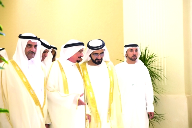 "محمد بن راشد وحميد النعيمي وحمد الشرقي وسعود بن صقر"