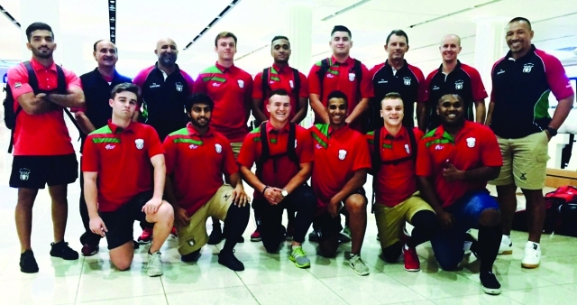 "■ بعثة منتخب الإمارات للرجبي في مطار هونغ كونغ"