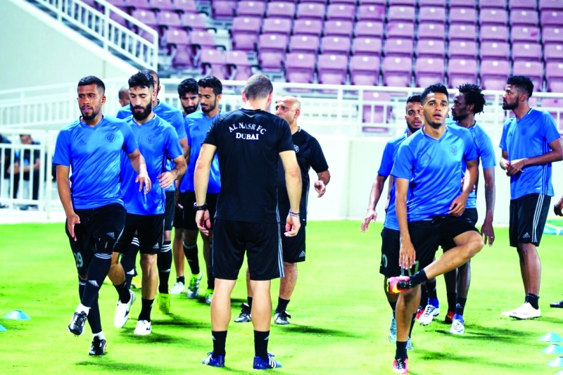 "■ جانب من تدريبات سابقة للنصر | البيان"