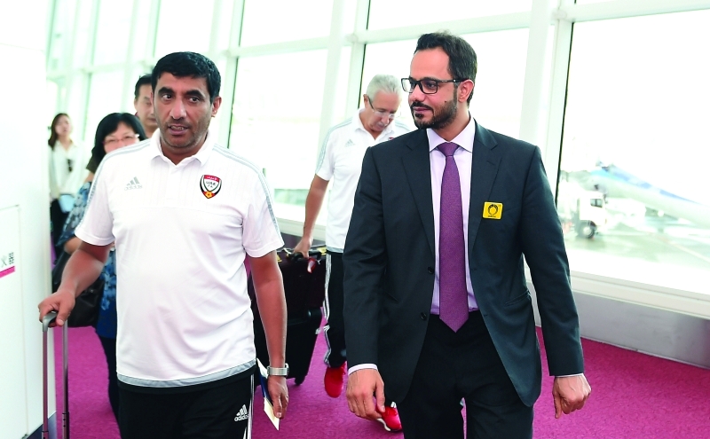 "■ خالد العامري يستقبل بعثة المنتخب في طوكيو"
