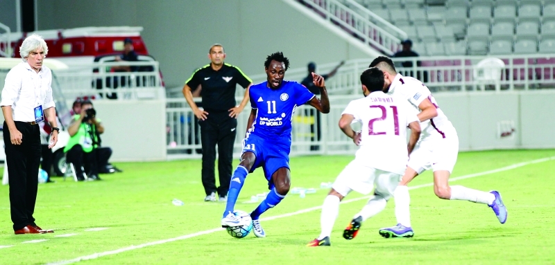 "■ من لقاء الذهاب بين النصر والجيش القطري | البيان"