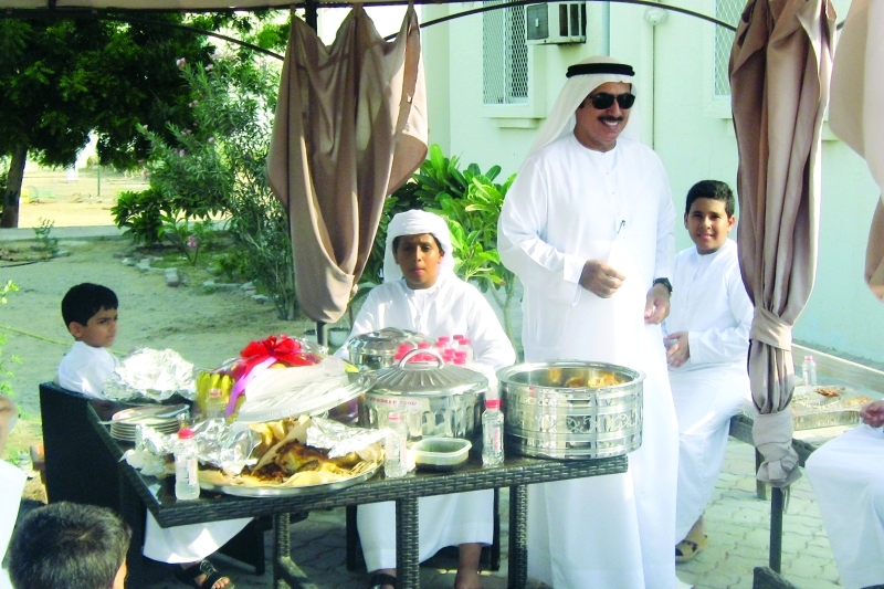 "■ أجواء العيد داخل منزل أيوب القيواني في أم القيوين"
