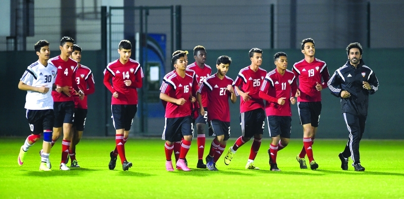 "■ منتخب الناشئين خلال تحضيراته للمنافسات الآسيوية | البيان"