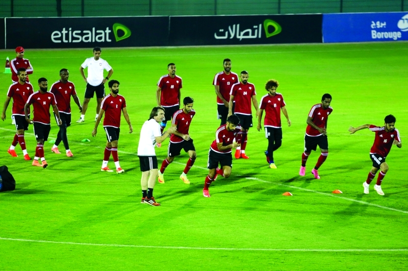 "من تدريبات المنتخب استعداداً للقاء تايلاند تصوير: ناصر بابو"