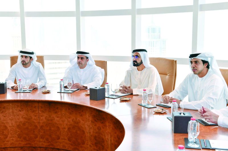 "■ محمد بن راشد وحمدان بن محمد وسيف ومنصور بن زايد"