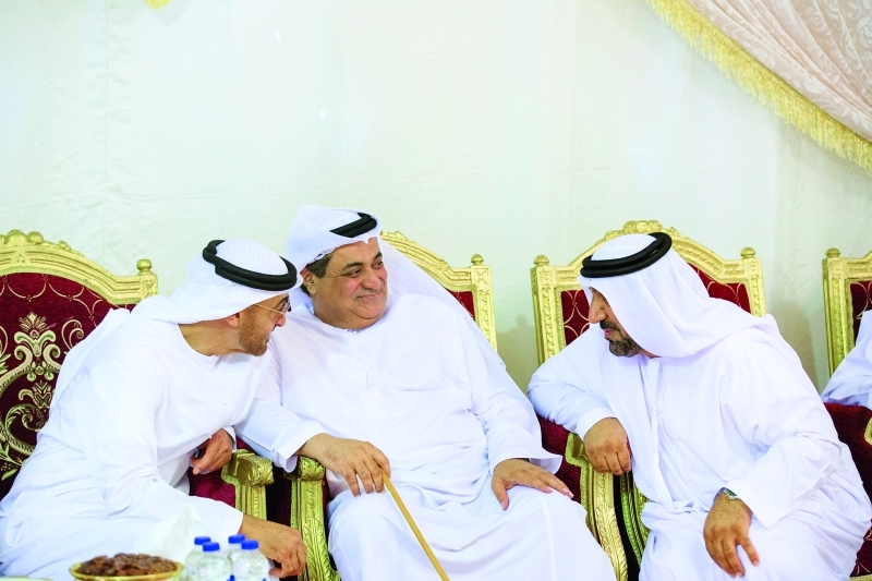 "■ سموه أثناء العزاء"