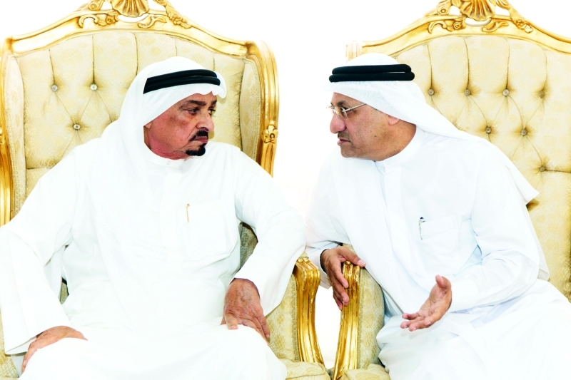 "■ حاكم عجمان معزياً القطامي | وام"
