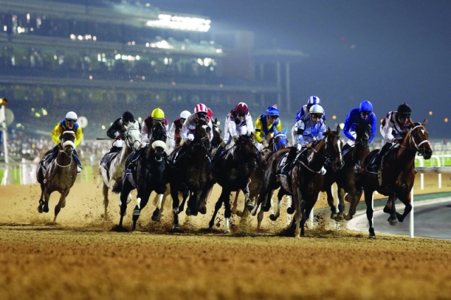 "Sixth Race Meeting 2014-2015 Racing season Dubai World Cup Carnival in Meydan Racecourse Dubai January 08,2015 Photo by Mohan انطلاق كرنفال كأس دبي العالمي للخيول في مضمار ميدان، يناير 08، 2015. تصوير موهان"