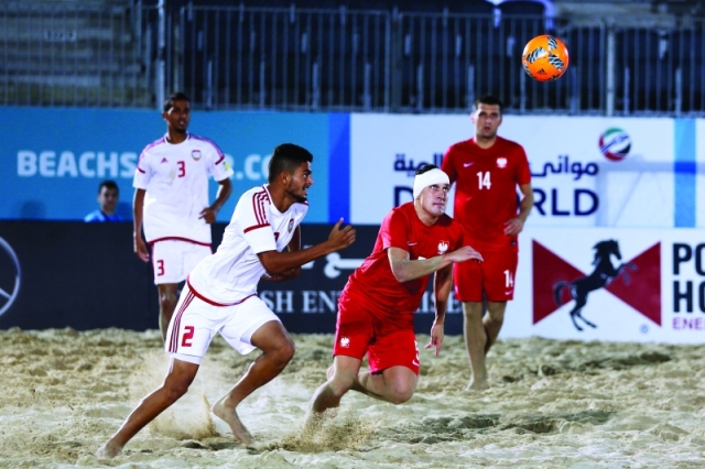 "من مباراة منتخبنا أمام بولندا تصوير: موهان"