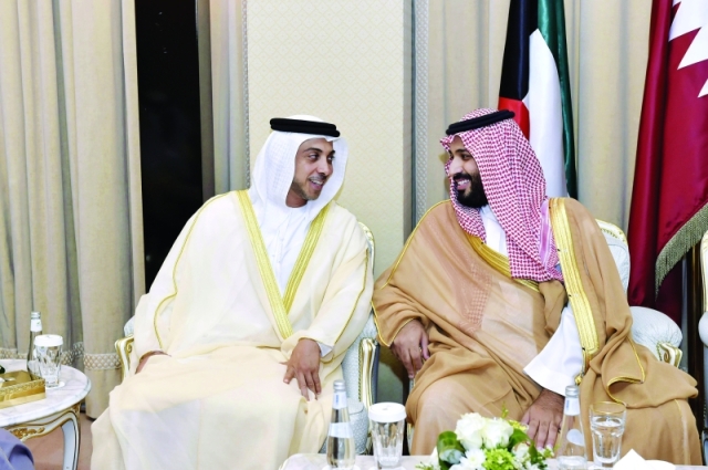 "منصور بن زايد ومحمد بن سلمان ــ وام"