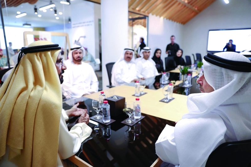 "■ محمد بن راشد وسيف بن زايد ومحمد القرقاوي وصقر غباش"