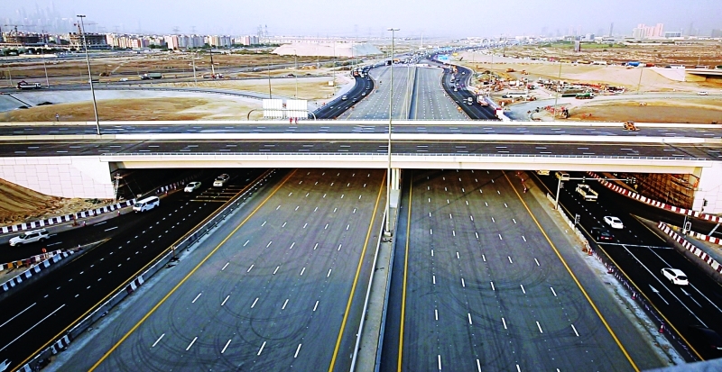 "■ تقاطع الحوض المجسر يسهم بشكل كبير في انسيابية الحركة المرورية | من المصدر"