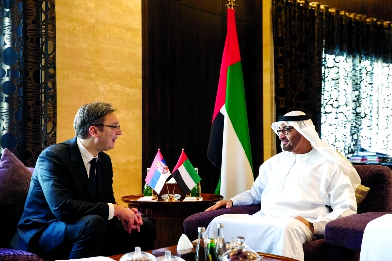 "Ⅶ محمد بن زايد مستقبلاً رئيس وزراء صربيا | وام"
