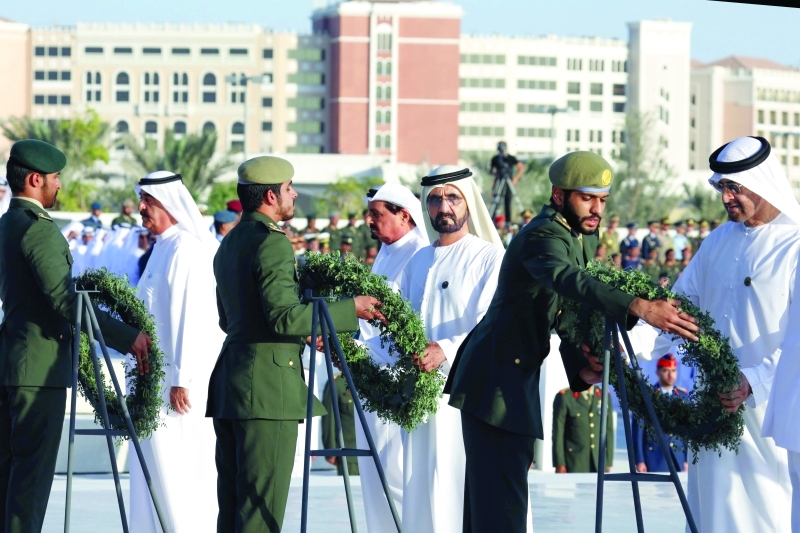 "محمد بن راشد يحضر فعاليات يوم الشهيد في واحة الكرامة"