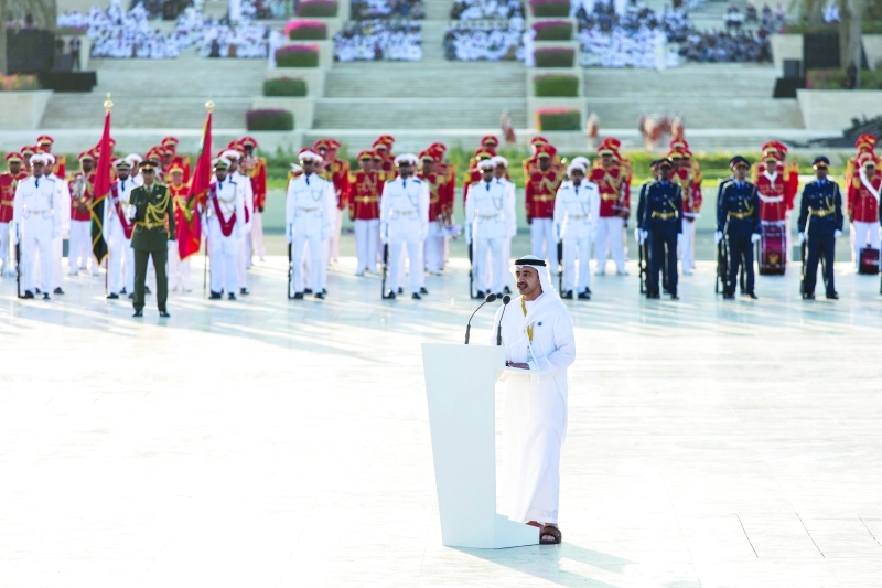 "عبدالله بن زايد متحدثاً خلال الاحتفال"