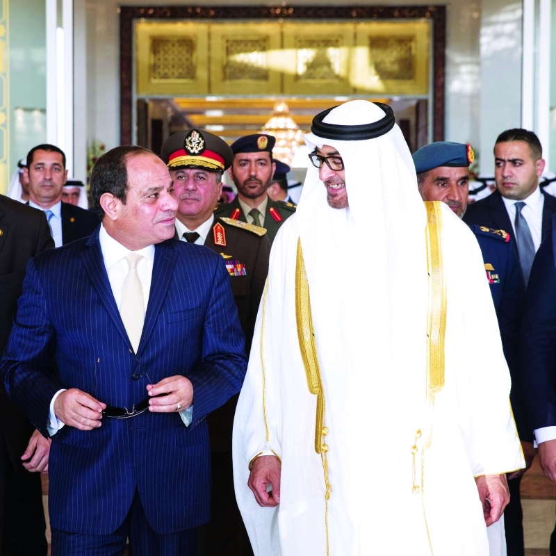 "محمد بن زايد وعبد الفتاح السيسي"