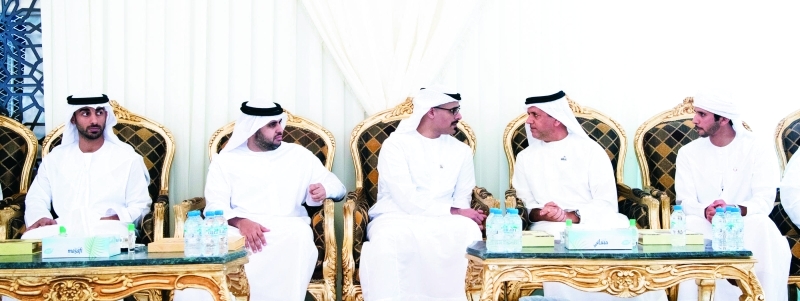 "■ خالد وذياب وحمدان بن محمد بن زايد"