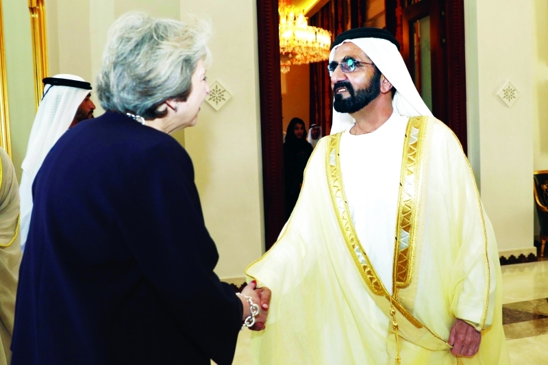 "■ نائب رئيس الدولة مرحباً برئيسة وزراء بريطانيا"