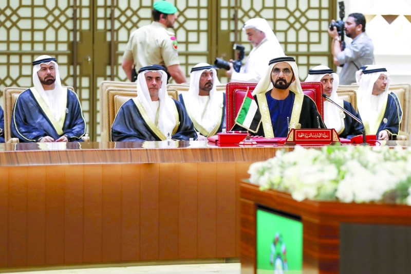 "Ⅶ  محمد بن راشد يترأس وفد الدولة في الجلسة الافتتاحية للقمة"