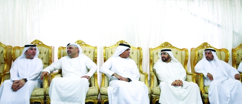 "■ سعود بن صقر معزياً أسرة الأحمد | وام"