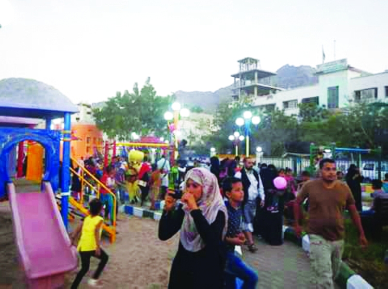 "خلال افتتاح حديقتي «بلوك 65» و«النغم» في عدن وام"